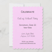 Summer Ice Cream End School Party Kaart (Achterkant)