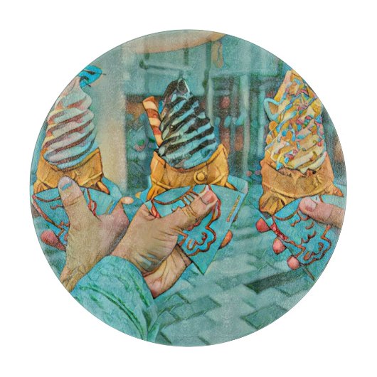 Summer ice cream lovers snijplank (Voorkant)