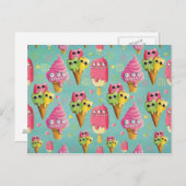 Summer Ice Cream Mix Briefkaart (Voorkant / Achterkant)