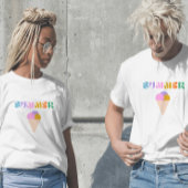 Summer Ice Cream Modern Typografie T-shirt