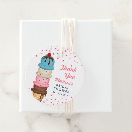 Summer Ice Cream Modern Vrijgezellenfeest Bedankt Bedankjes Labels (In situ)
