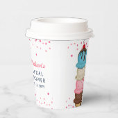 Summer Ice Cream Modern Vrijgezellenfeest Bedankt Papieren Bekers (Rechts)