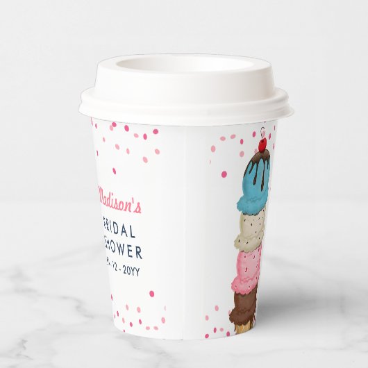 Summer Ice Cream Modern Vrijgezellenfeest Bedankt Papieren Bekers (Rechts)