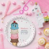 Summer Ice Cream Modern Vrijgezellenfeest Papieren Bordje (Feest)