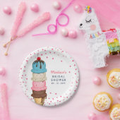 Summer Ice Cream Modern Vrijgezellenfeest Papieren Bordje (Feest)