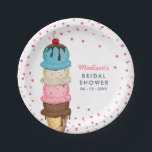 Summer Ice Cream Modern Vrijgezellenfeest Papieren Bordje<br><div class="desc">Summer Ice Cream Modern Waterverf Vrijgezellenfeest Paper Borden is voorzien van een waterverf zomerijskegel vol met zoete kleurrijke schepjes ijs op een witte achtergrond. Creëer door Evco Studio www.zazzle.com/store/evcostudio</div>