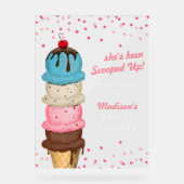 Summer Ice Cream Modern Waterverf Vrijgezellenfees Acryl Bord (Voorkant)