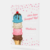 Summer Ice Cream Modern Waterverf Vrijgezellenfees Acryl Bord (Hoek)