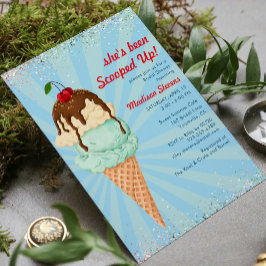 Summer Ice Cream Modern Waterverf Vrijgezellenfees Kaart