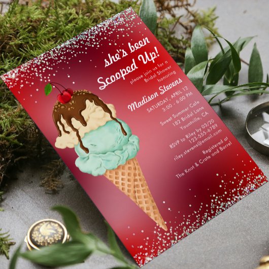 Summer Ice Cream Modern Waterverf Vrijgezellenfees Kaart