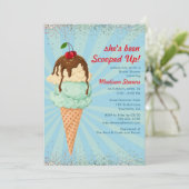 Summer Ice Cream Modern Waterverf Vrijgezellenfees Kaart (Staand voorkant)