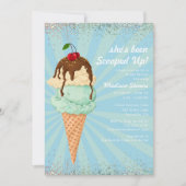Summer Ice Cream Modern Waterverf Vrijgezellenfees Kaart (Voorkant)