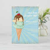 Summer Ice Cream Modern Waterverf Vrijgezellenfees Kaart (Staand voorkant)