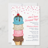 Summer Ice Cream Modern Waterverf Vrijgezellenfees Kaart (Voorkant)