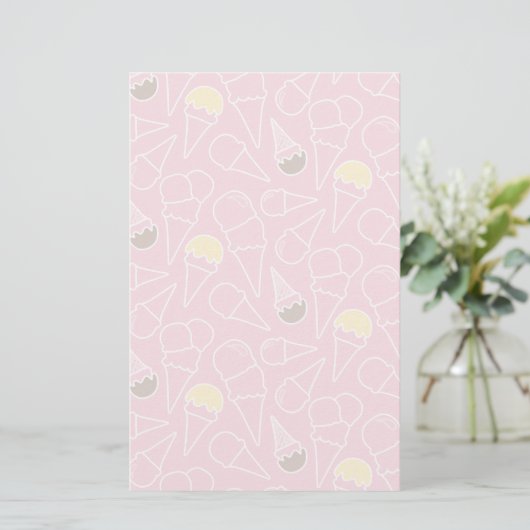 Summer Ice Cream Pattern Briefpapier (Staand voorkant)
