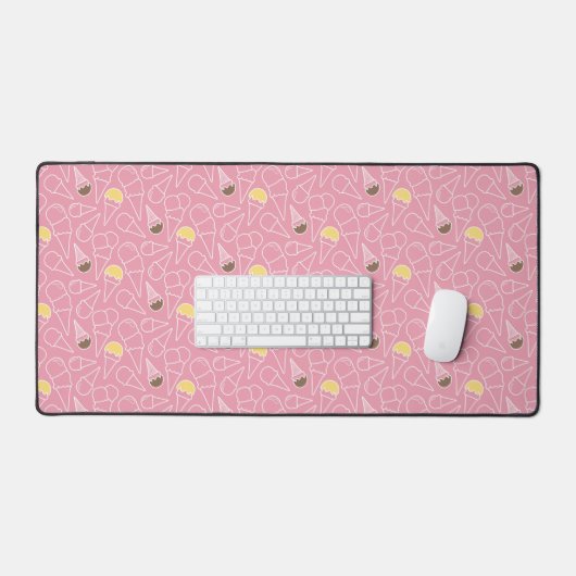 Summer Ice Cream Pattern Bureaumat (Keyboard & Muis)
