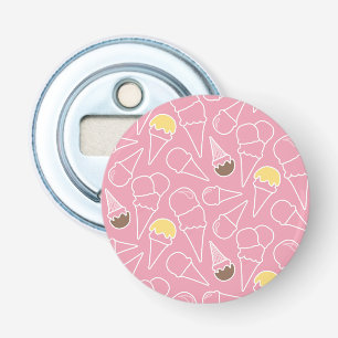 Summer Ice Cream Pattern Button Flesopener