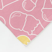 Summer Ice Cream Pattern Fleece Deken (Hoek)