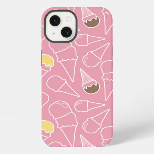 Summer Ice Cream Pattern iPhone Hoesje (Achterkant)