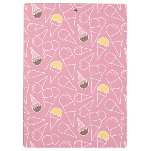 Summer Ice Cream Pattern Klembord (Achterkant)