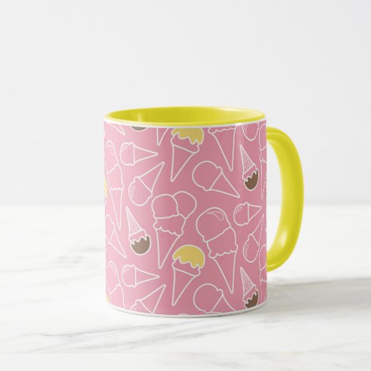 Summer Ice Cream Pattern Mok (Voorkant rechts)
