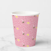 Summer Ice Cream Pattern Papieren Bekers (Voorkant)