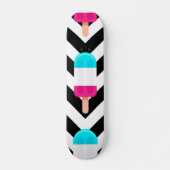 Summer Ice Cream Pattern Persoonlijk Skateboard (Voorkant)