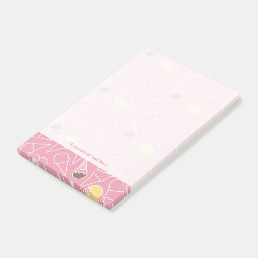 Summer Ice Cream Pattern Post-it® Notes (Schuin)