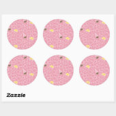Summer Ice Cream Pattern Ronde Sticker (Vel)