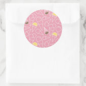 Summer Ice Cream Pattern Ronde Sticker (Tas)