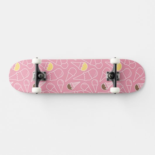 Summer Ice Cream Pattern Skateboard (Horizontaal)