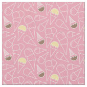 Summer Ice Cream Pattern Stof (Close Up)