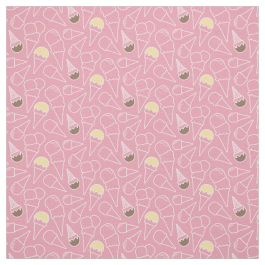 Summer Ice Cream Pattern Stof (Swatch)