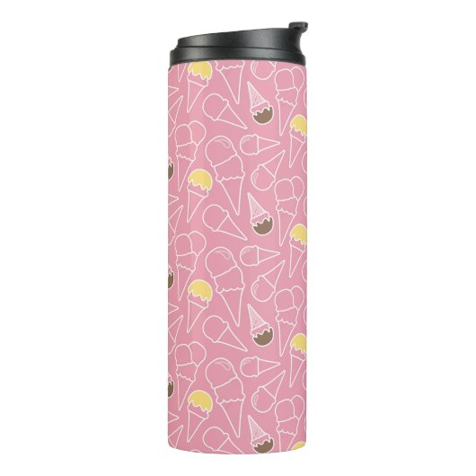 Summer Ice Cream Pattern Thermosbeker (Gedraaid links)
