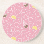 Summer Ice Cream Pattern Zandsteen Onderzetter (Voorkant)