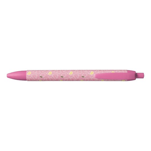 Summer Ice Cream Pattern Zwarte Inkt Pen (Achterkant)