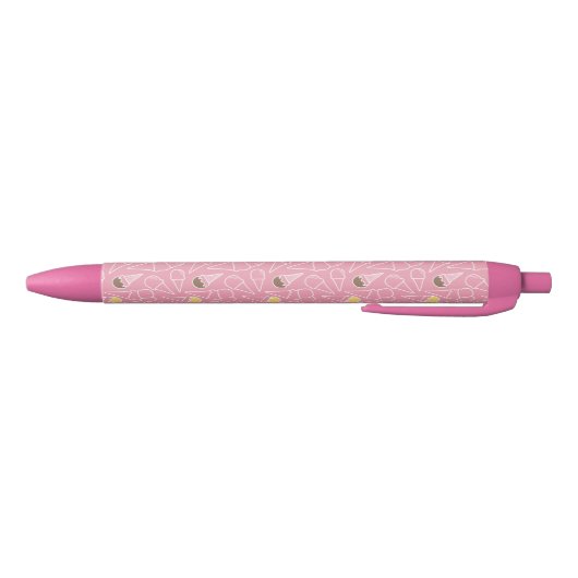 Summer Ice Cream Pattern Zwarte Inkt Pen (Bodem)