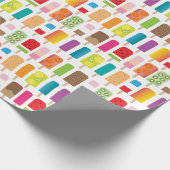 Summer Ice Cream Popsicles Frozen Dessert Trets Cadeaupapier (Hoek)