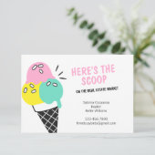 Summer Ice Cream Realtor Marketing Kaarten RSVP Kaartje (Staand voorkant)