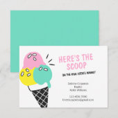 Summer Ice Cream Realtor Marketing Kaarten RSVP Kaartje (Voorkant / Achterkant)
