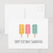 Summer Ice Cream Sticks Briefkaart (Voorkant / Achterkant)