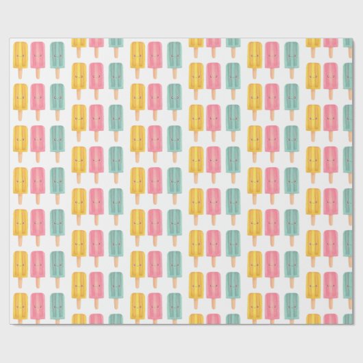 Summer Ice Cream Sticks Cadeaupapier (Vlak)