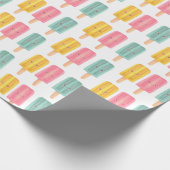 Summer Ice Cream Sticks Cadeaupapier (Hoek)