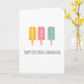 Summer Ice Cream Sticks Kaart (Gele Bloem)