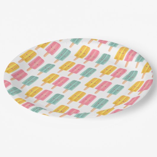 Summer Ice Cream Sticks Papieren Bordje (Gekanteld)