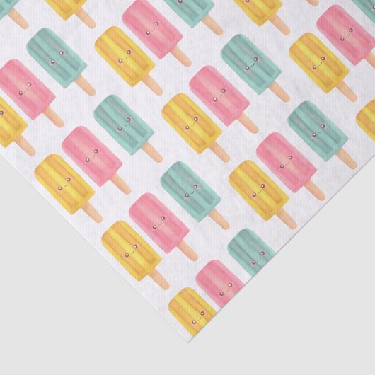 Summer Ice Cream Sticks Tissuepapier (Detail)