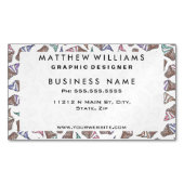 Summer Ice Cream Swirly Cones Waterverf Pattern Visitekaartje Magneet (Voorkant)