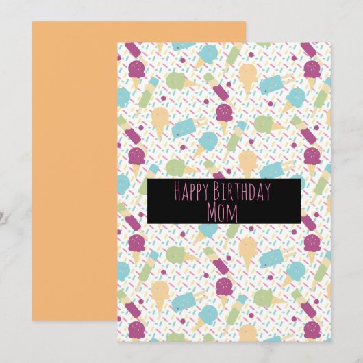 Summer Ice Cream Variety Sprinkle Pattern Birthday (Voorkant / Achterkant)