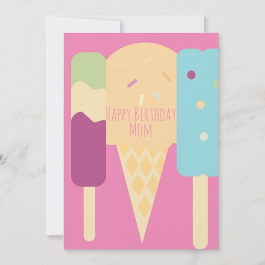 Summer Ice Cream Variety Sprinkles Birthday (Voorkant)