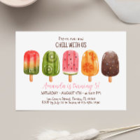 Summer Ice Cream Verjaardag Invite Popsicle Invite